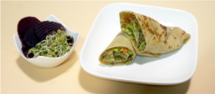 Buchweizenwraps mit Linsensprossen